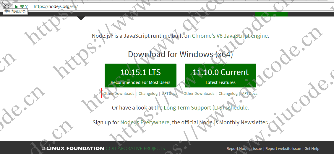 Nodejs官网下载地址